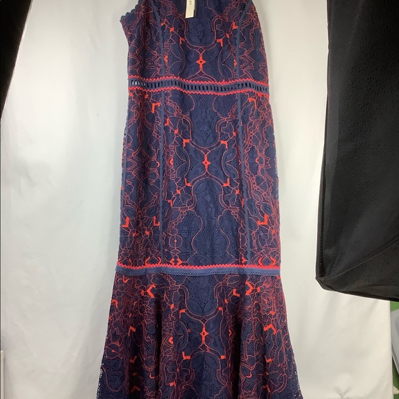 Jonathan Simkai Formal Lace Ruffled Hem Dress - Picture 3 of 5